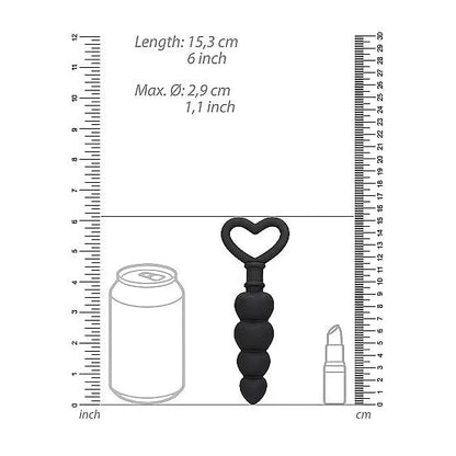 Ouch - Anal Silicone Love Beads - Black