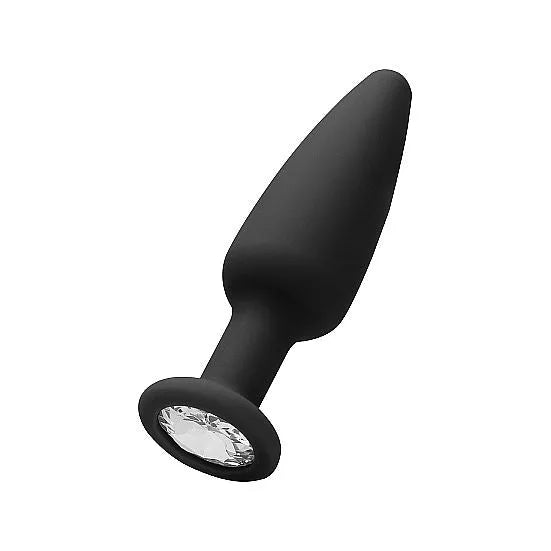 Ouch - Cone-Shaped Diamond Butt Plug - Black - PlayBlue