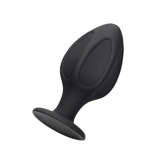 Diamond Shape Solid Silicone Butt Plug Set - Black