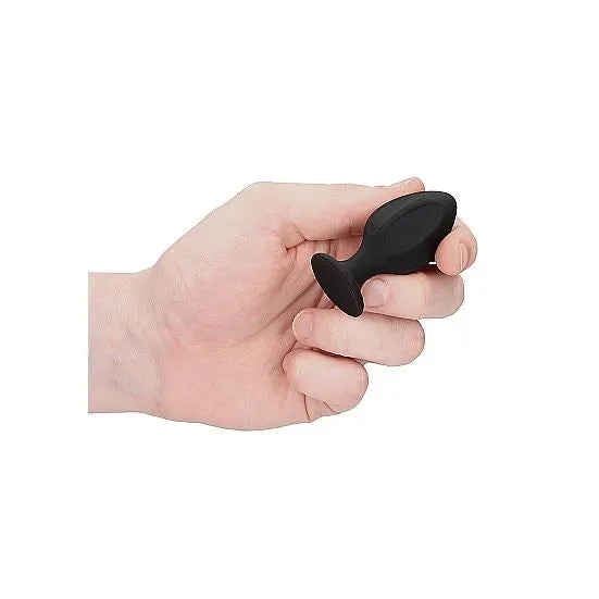Diamond Shape Solid Silicone Butt Plug Set - Black - PlayBlue