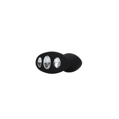 Comfort Diamond Butt Plug With Handle - Black