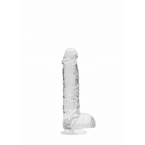 RealRock - 6 Realistic Dildo With Balls - Transparent - PlayBlue