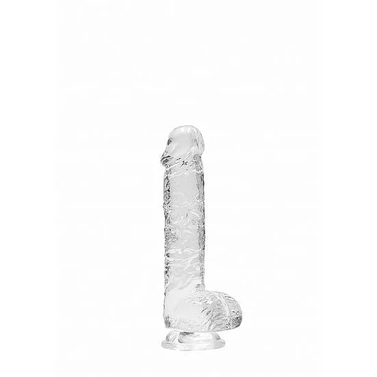 RealRock - 6 Realistic Dildo With Balls - Transparent - PlayBlue