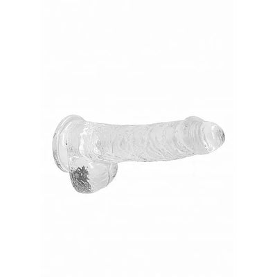 RealRock - 6 Realistic Dildo With Balls - Transparent - PlayBlue