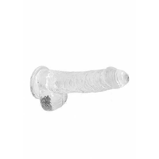 RealRock - 6 Realistic Dildo With Balls - Transparent - PlayBlue