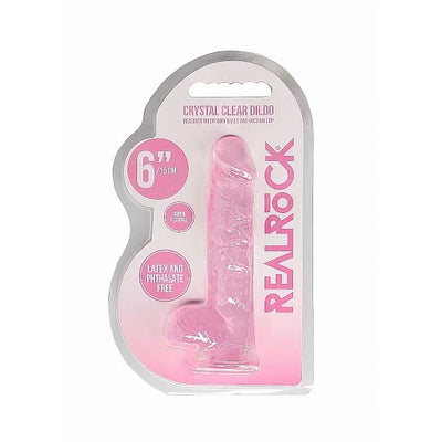 RealRock - 6 Realistic Dildo With Balls - Pink - PlayBlue