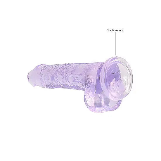 RealRock - 8 Realistic Dildo With Balls - Purple - PlayBlue