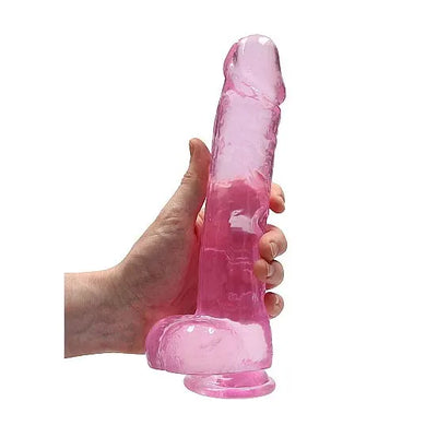 RealRock - 9 Realistic Dildo With Balls - Pink - PlayBlue