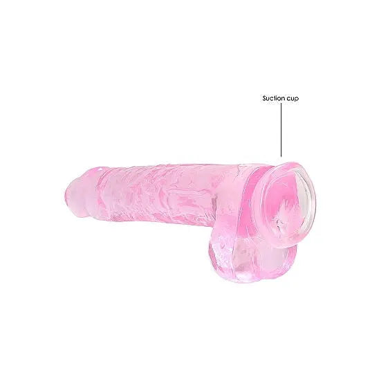 RealRock - 9 Realistic Dildo With Balls - Pink - PlayBlue