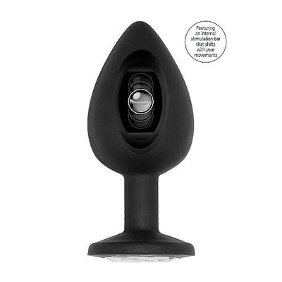 Sono - No. 91 - Self Penetrating Jewel Butt Plug - Black - PlayBlue