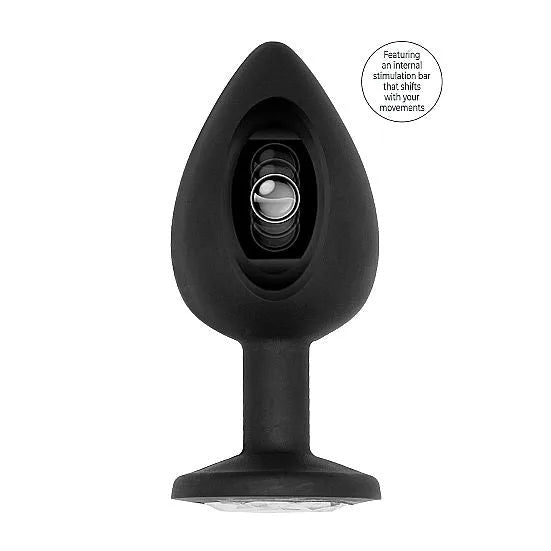 Sono - No. 91 - Self Penetrating Jewel Butt Plug - Black - PlayBlue