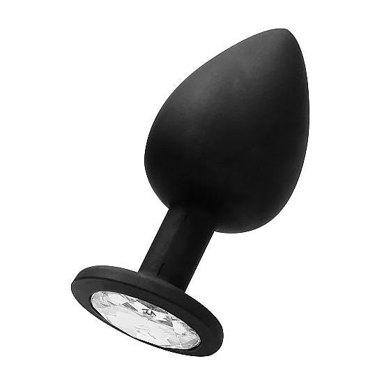 Sono - No. 91 - Self Penetrating Jewel Butt Plug - Black - PlayBlue