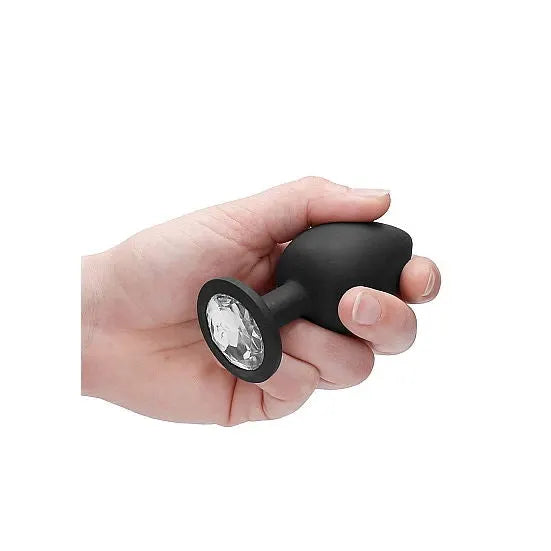 Sono - No. 91 - Self Penetrating Jewel Butt Plug - Black - PlayBlue