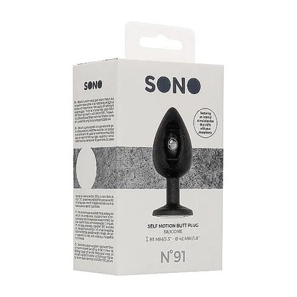 Sono - No. 91 - Self Penetrating Jewel Butt Plug - Black