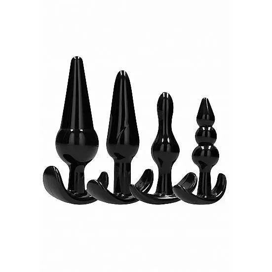 Sono - No. 80 - 4-Piece Butt Plug Set - Black - PlayBlue