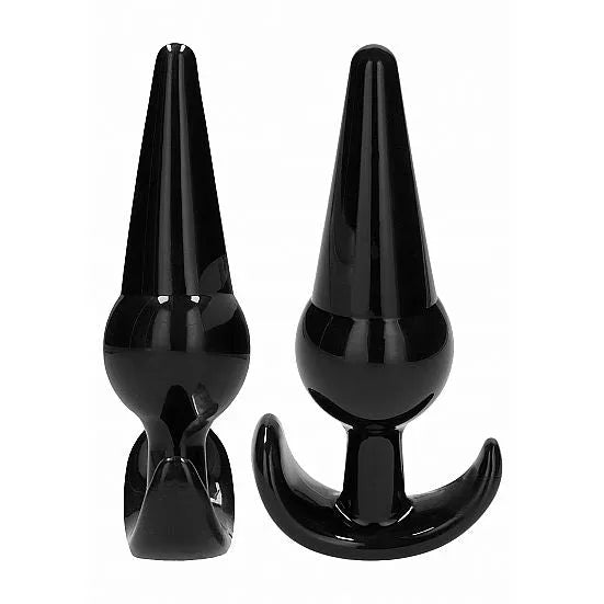 Sono - No. 80 - 4-Piece Butt Plug Set - Black - PlayBlue