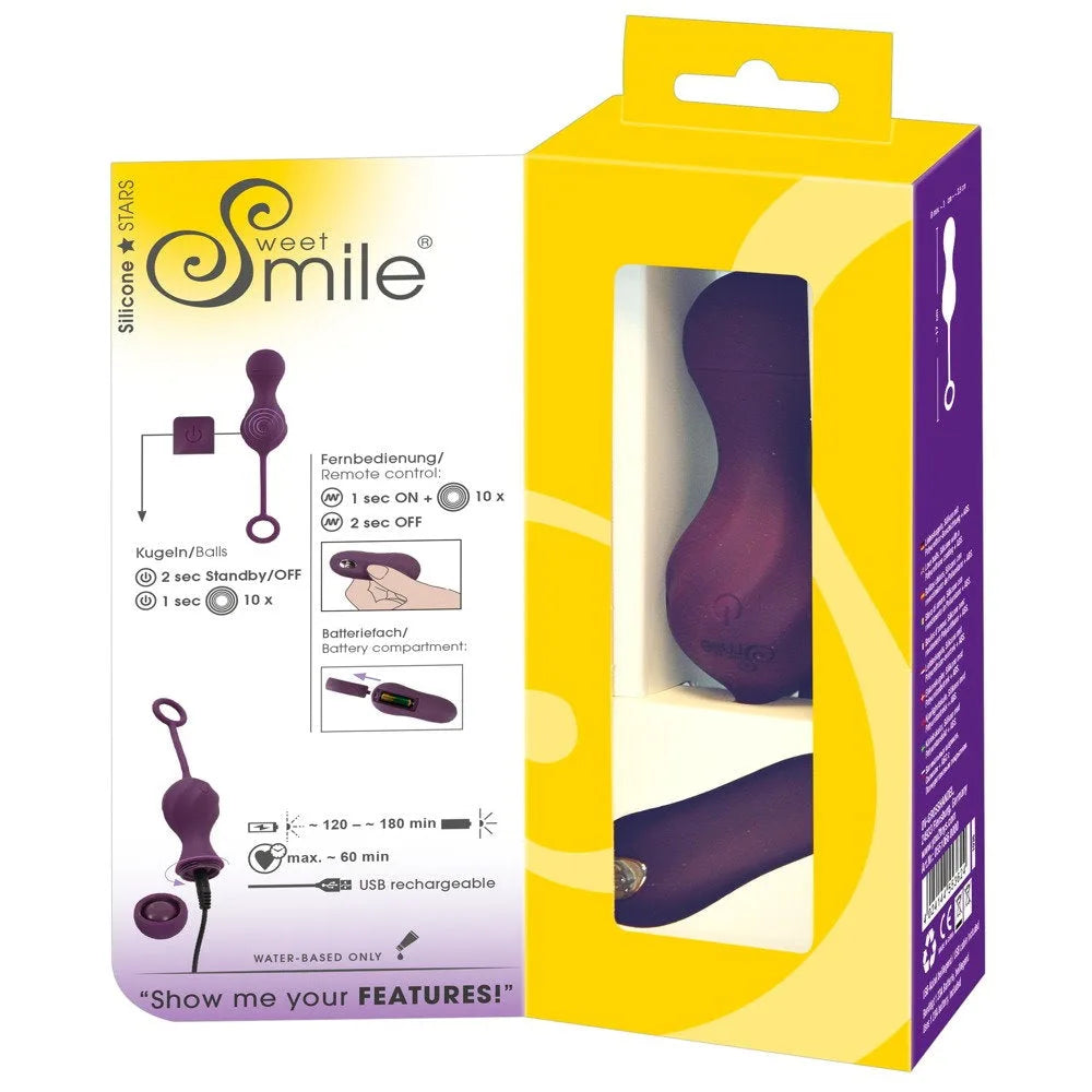 Sweet Smile - Remote Controlled Rechargeable Love Balls