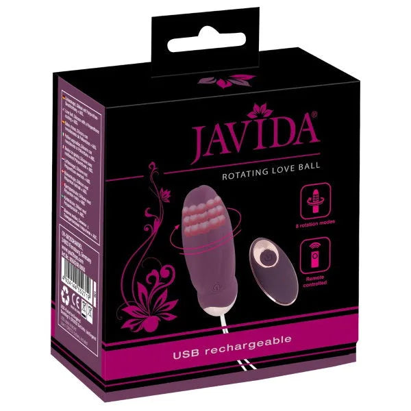 Javida Rechargeable Rotating Love Ball - PlayBlue
