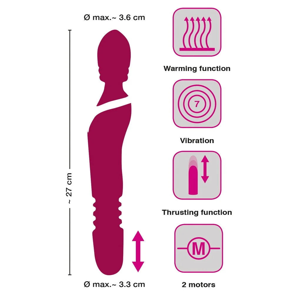 Javida Thrusting Rechargeable Dual Wand - PlayBlue