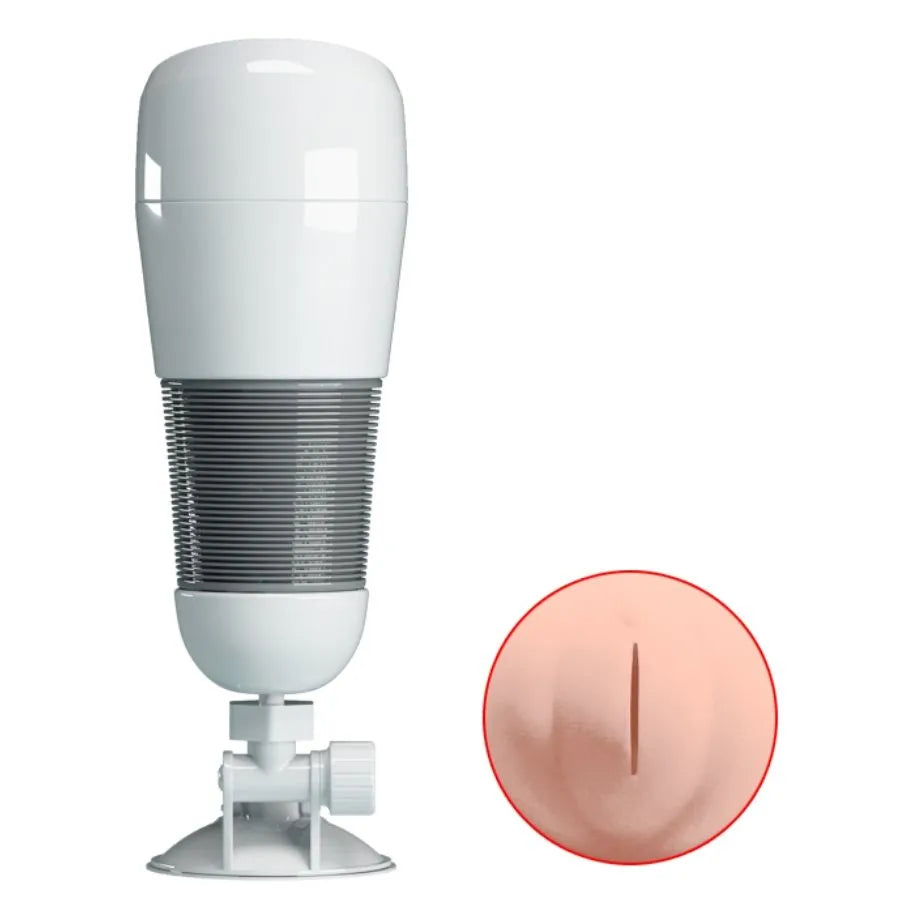 Pretty Love - Hedy Vibrating White Premium Masturbator - PlayBlue