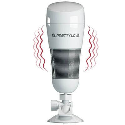 Pretty Love - Hedy Vibrating White Premium Masturbator - PlayBlue