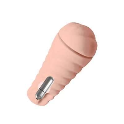 Pretty Love - Hedy Vibrating White Premium Masturbator - PlayBlue