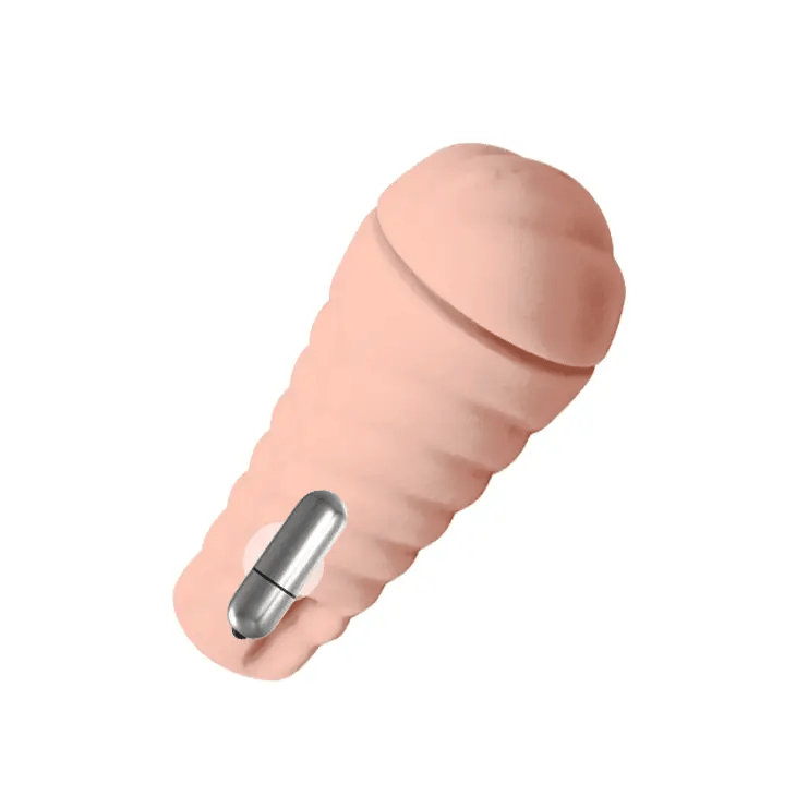 Pretty Love - Hedy Vibrating White Premium Masturbator - PlayBlue