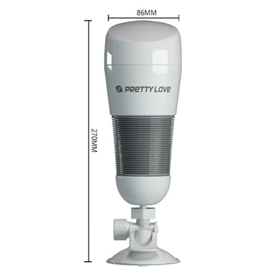 Pretty Love - Hedy Vibrating White Premium Masturbator - PlayBlue