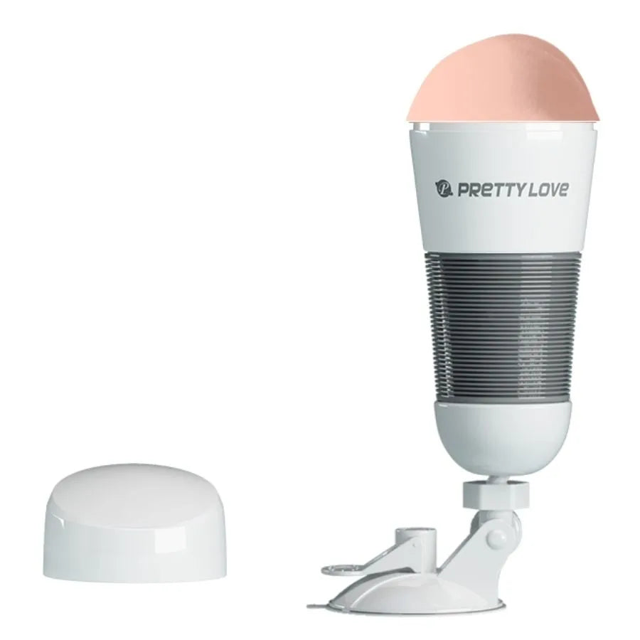 Pretty Love - Hedy Vibrating White Premium Masturbator - PlayBlue