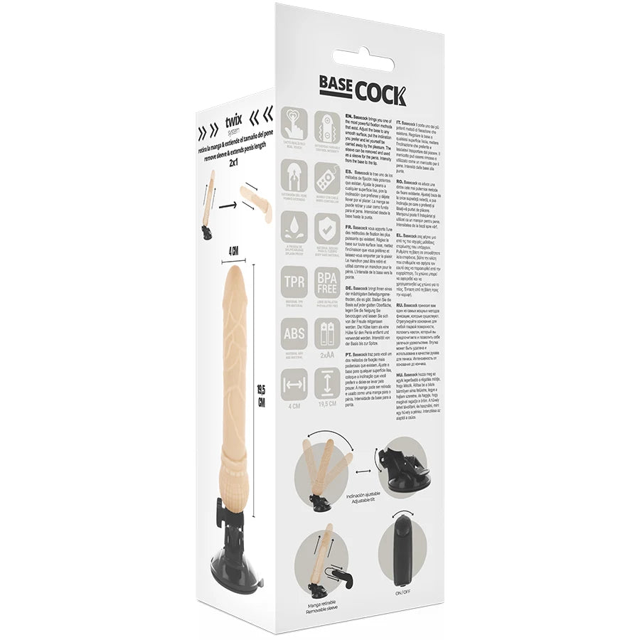 Basecock Suction Cup Realistic Remote Control Vibrator