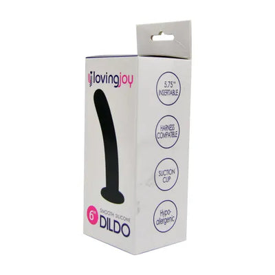 Loving Joy Smooth Silicone Dildo 6 Inch - PlayBlue