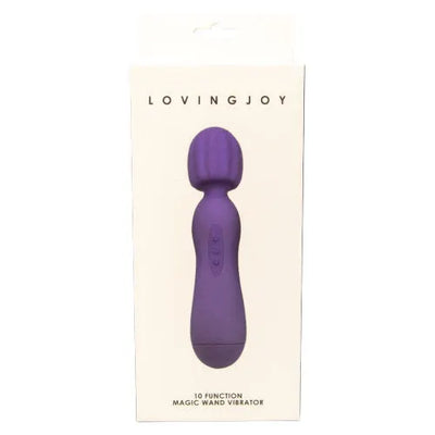 Loving Joy 10 Function Magic Wand Vibrator Purple - PlayBlue