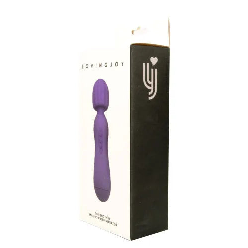 Loving Joy 10 Function Magic Wand Vibrator Purple - PlayBlue