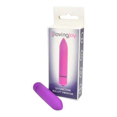 Loving Joy 10 Function Purple Bullet Vibrator - PlayBlue