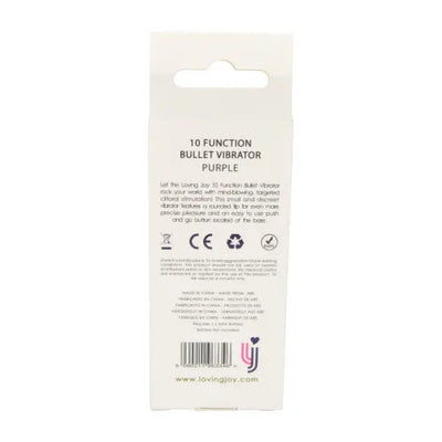 Loving Joy 10 Function Purple Bullet Vibrator - PlayBlue