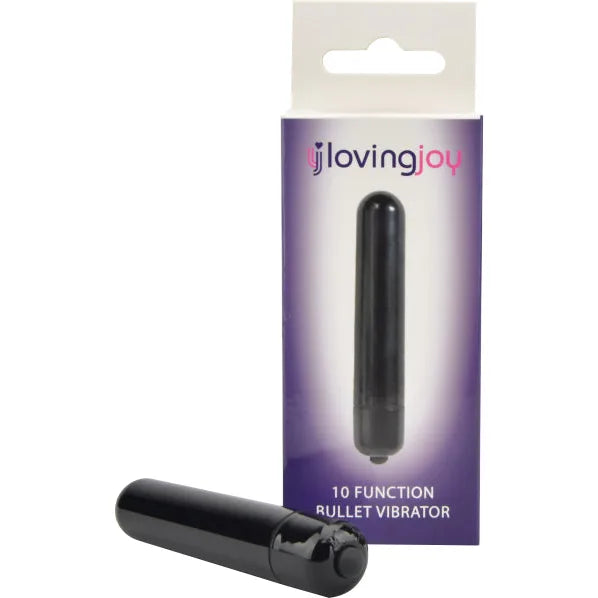 Loving Joy 10 Function Obsidian Bullet Vibrator - PlayBlue