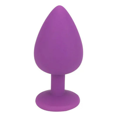 Loving Joy Jewelled Silicone Butt Plug Purple - Large - PlayBlue