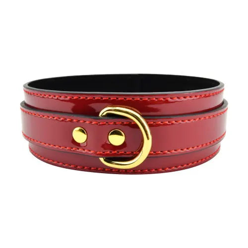 Bound to Please Red Bondage Collar - PlayBlue