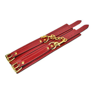 Bound to Please Red Ankle Cuffs - PlayBlue