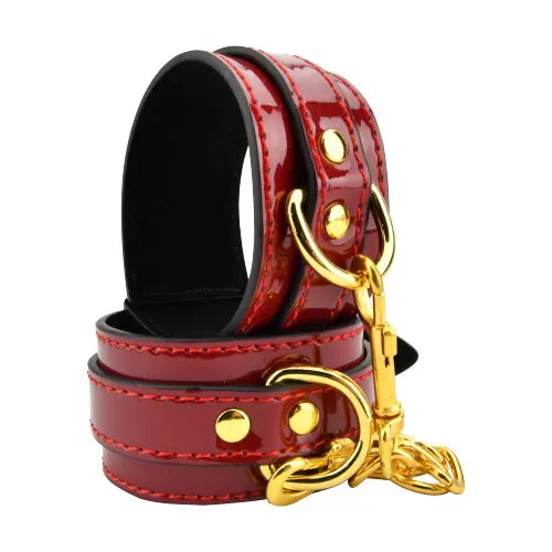 Bound to Please Red Wrist Cuffs - PlayBlue