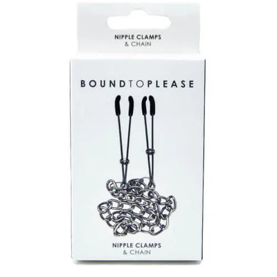 Bound to Please Nipple Clamps & Chain - PlayBlue