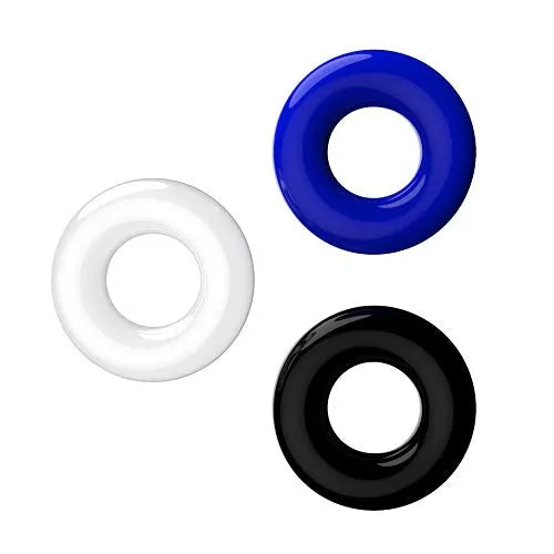 JoyRings Doughnut Cock Rings (3 Pack) - PlayBlue