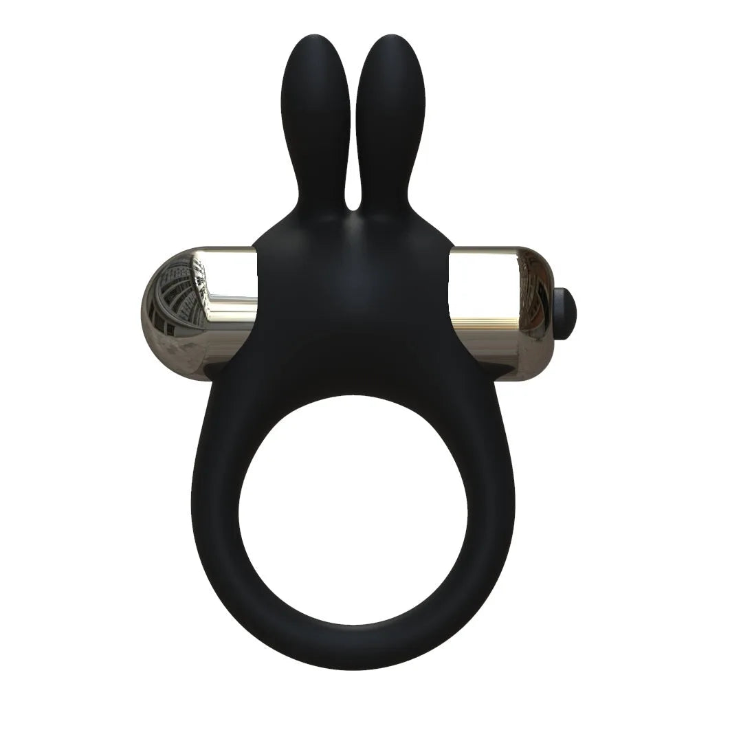 JoyRings Silicone Rabbit Vibrating Cock Ring - PlayBlue
