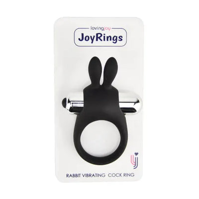 JoyRings Silicone Rabbit Vibrating Cock Ring - PlayBlue