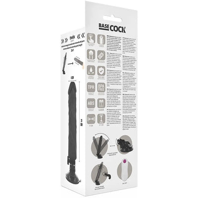 Basecock Suction Cup Realistic 8.5 Remote Controlled Vibe - PlayBlue