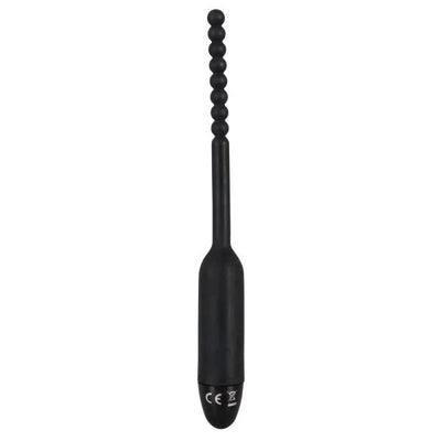 Vibrating Ribbed Extra Quiet 8mm Silicone Urethral Dilator - PlayBlue