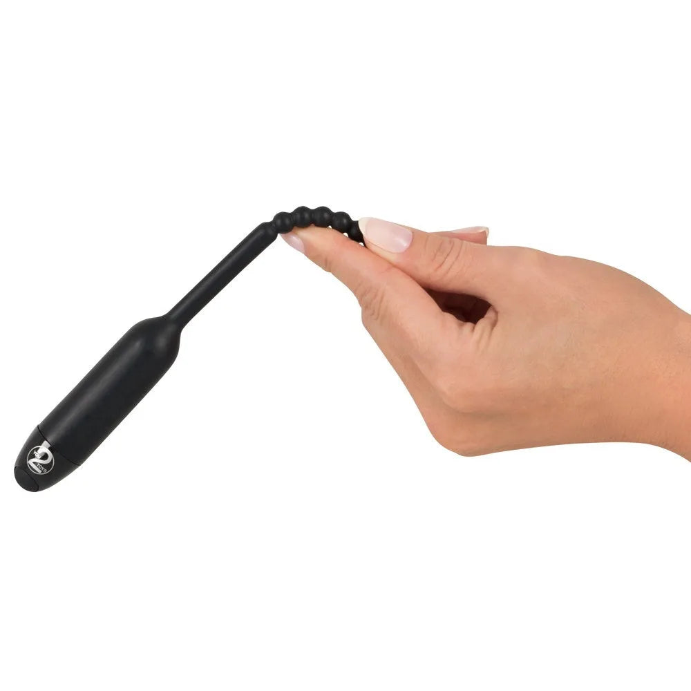 Vibrating Ribbed Extra Quiet 8mm Silicone Urethral Dilator – PlayBlue