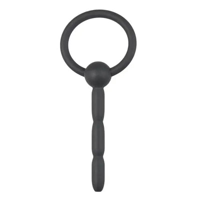 Ribbed Hollow Silicone Penis Plug - PlayBlue