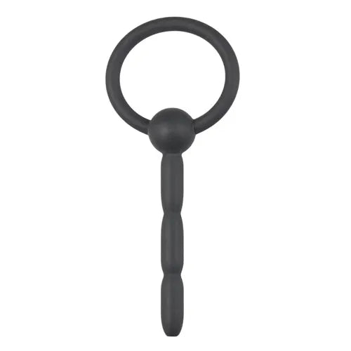 Ribbed Hollow Silicone Penis Plug - PlayBlue