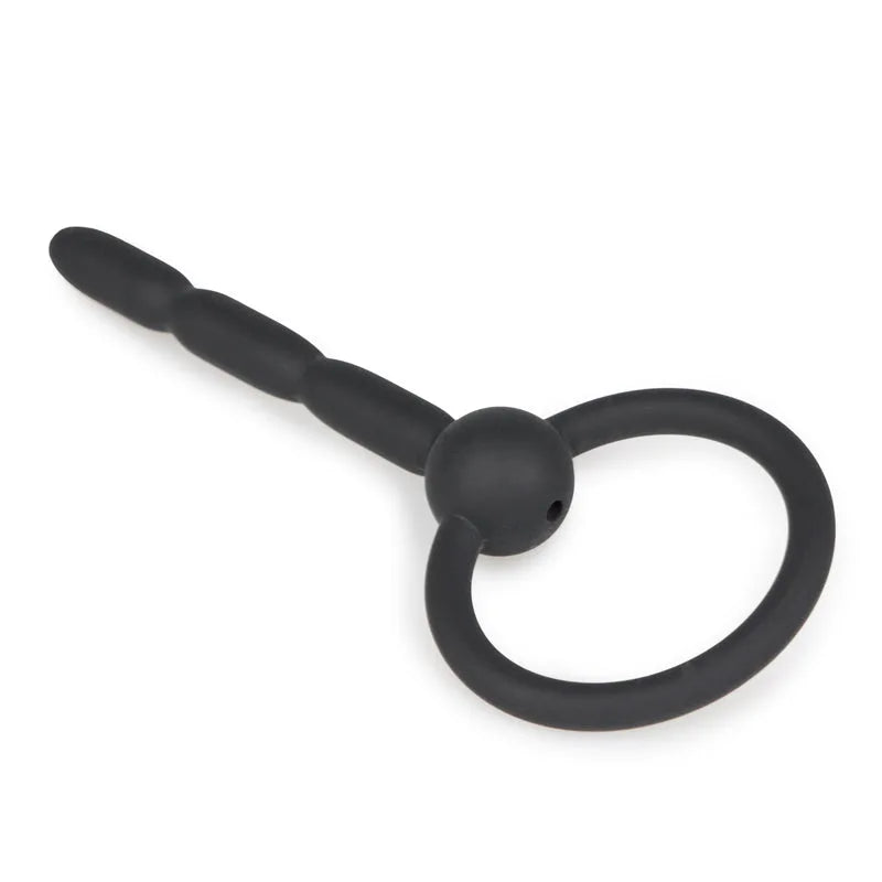Ribbed Hollow Silicone Penis Plug PlayBlue Ribbed Hollow Silicone Penis Plug PlayBlue